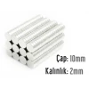 Çap: 10mm x Kalınlık: 2mm Neodyum Mıknatıs