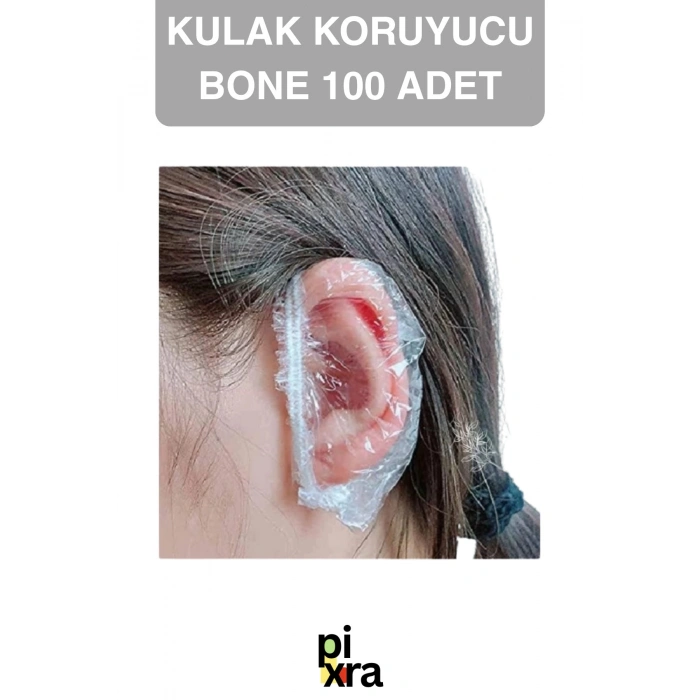 Dayanıklı ve Su Geçirmez Şeffaf Koruyucu Kulak Bonesi – Hafif, Esnek ve Herkese Uygun (100 Adet)