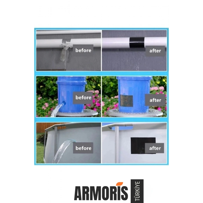 Yeni Süper Güçlü Su Geçirmez Sızdırmaz Beyaz Renk Çok Amaçlı Tamir İzolasyon Bandı 48mm x 10m 1 Adet
