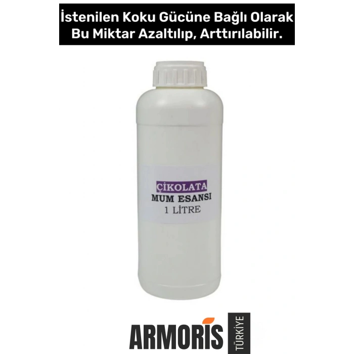 Yeni Seri Kalıcı Yoğun Kaliteli Yağ Bazlı Tüm Ürünlerle Kullanıma Uygun Çikolata Mum Esansı 1 LT