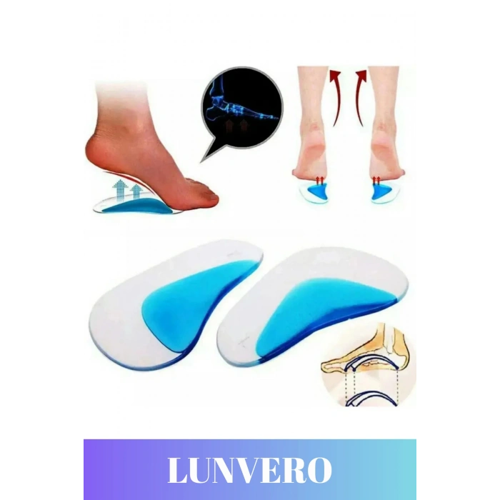 Premium Boşluk Doldurucu Anatomik Ark Desteği Jel Düz Silikon Ayak Tabanlığı
