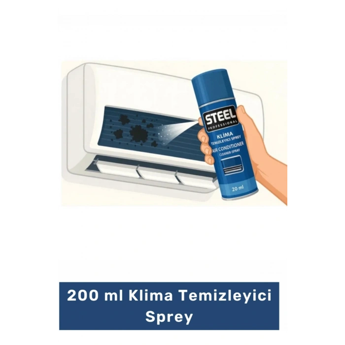 #KokuGidericiHavaTemizleyici Ev Ofis Araç Split Hijyen Bakım Klima Temizleyici Sprey Koku Giderici Pratik Temizleme 200 ml