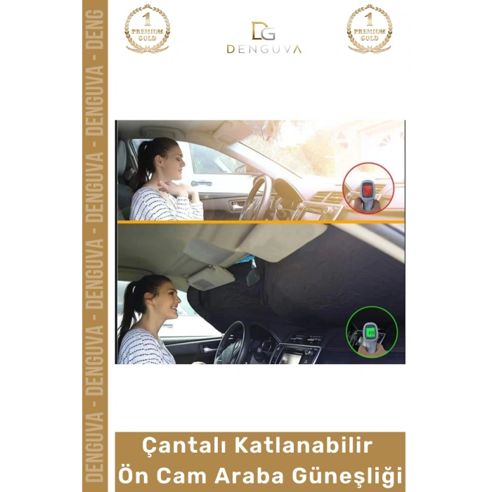 #ArabaGüneşliği Katlanabilir UV Korumalı Oto Katlanır Araç Çift Katmanlı Isı Güneş Sıcak Yalıtımlı Otomobil Pratik Ön Cam Araba Güneşliği