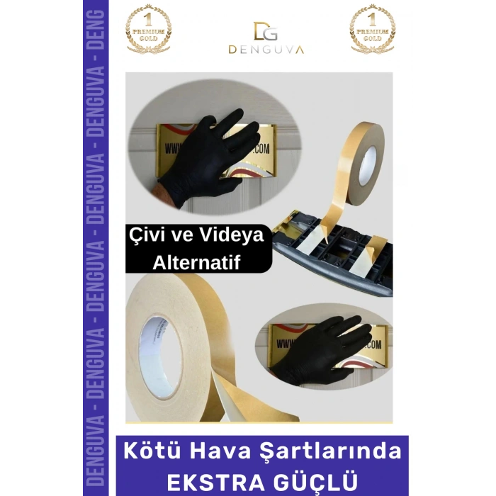 #Bant Güçlü Yapışkanlı 18mm 2m Duvar Tablo Montaj Bandı Ofis Ev Mobilya Çift Taraflı Köpük Bant - 1 Adet