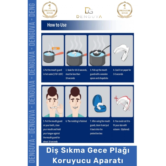 #Dişlik Bruksizm Gece Plağı Şeffaf Koruma Silikonu Çene Sıkma Engelleme Dişlik Uyku Aparatı Gıcırdtma - 2 Adet