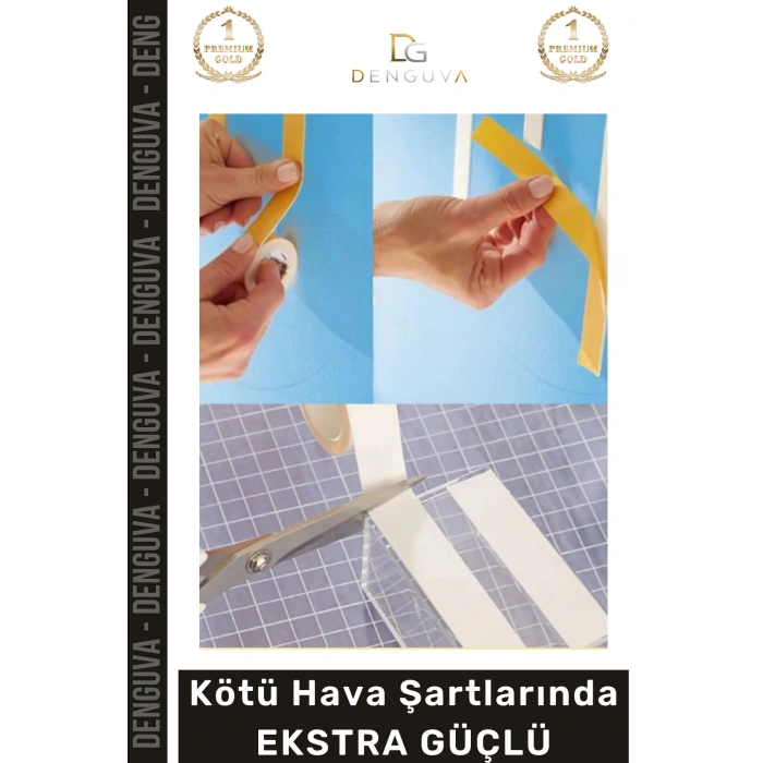 #Bant Güçlü Yapışkanlı 18mm 2m Duvar Tablo Montaj Bandı Ofis Ev Mobilya Çok Amaçlı Çift Taraflı Köpük Bant - 4 Adet