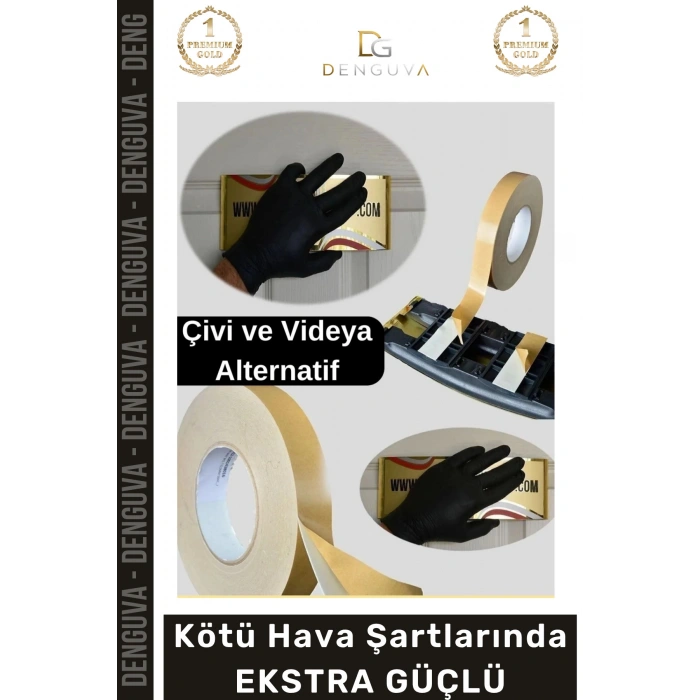#Bant Güçlü Yapışkanlı 18mm 2m Duvar Tablo Montaj Bandı Ofis Ev Mobilya Çok Amaçlı Çift Taraflı Köpük Bant - 4 Adet