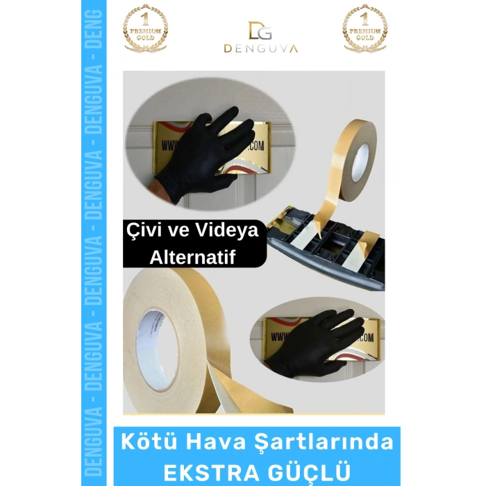 #Bant Güçlü Yapışkanlı 18mm 2m Duvar Tablo Montaj Bandı Ofis Ev Mobilya Çift Taraflı Köpük Bant - 10 Adet