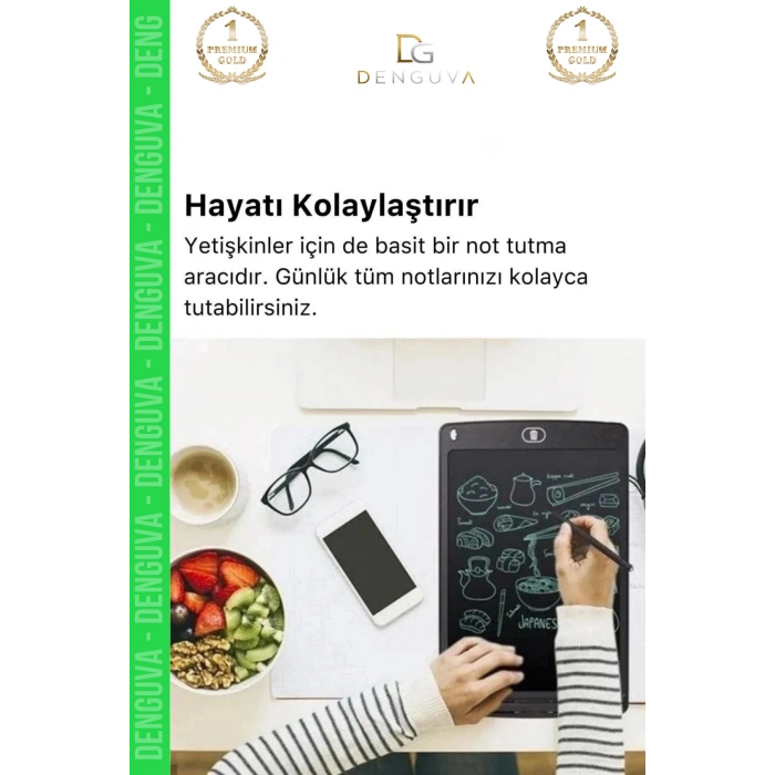 #DijitalÇizimTableti LCD Grafik Çizim Not Yazma Dijital Çocuk Yazı Tahtası Hafif Taşınabilir Model Resim Akıllı Tablet 8,5 Inç