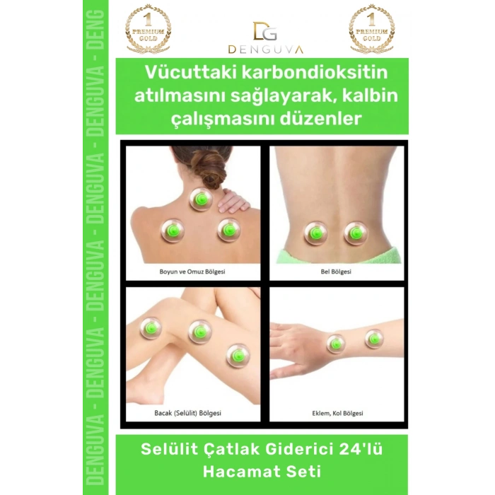 #HacamatSeti Vakumlu Masaj Karşıtı Terapi Cihazı 24lü Kupa Hacamat Seti - 24 - Adet