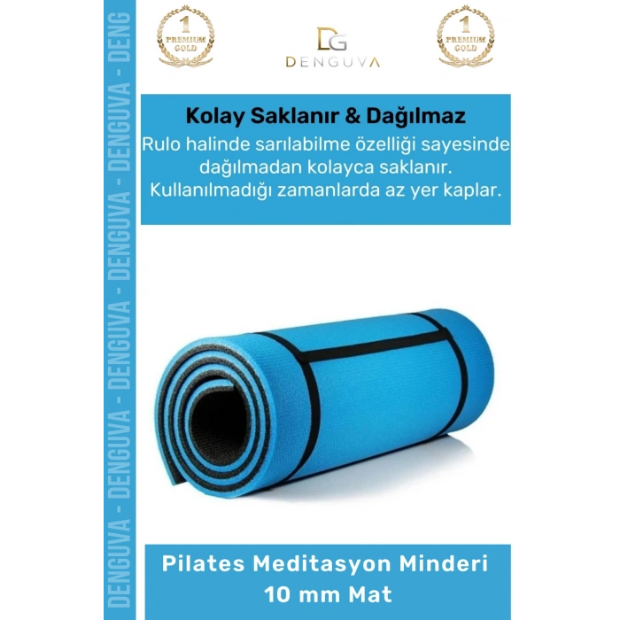 #PilatesMeditasyonMinderi Carlburn Taşıma Askılı Dayanıklı Uzun Ömürlü Konfor Fitness Meditasyon Minderi 10 mm Mat