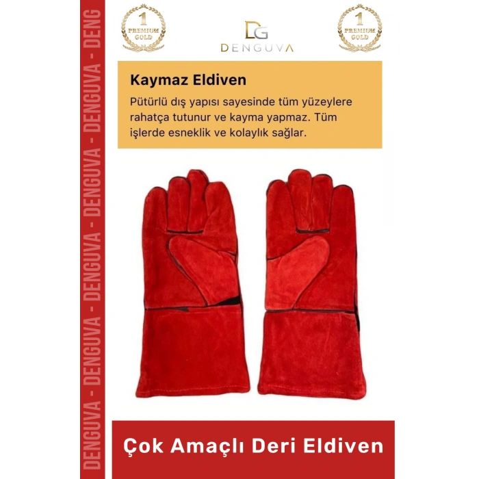 #ÇokAmaçlıDeriEldiven Isıya Dayanıklı Yanmaz Su Geçirmez Lamineli Ergonomik Kaliteli Çok Amaçlı Deri Eldiven