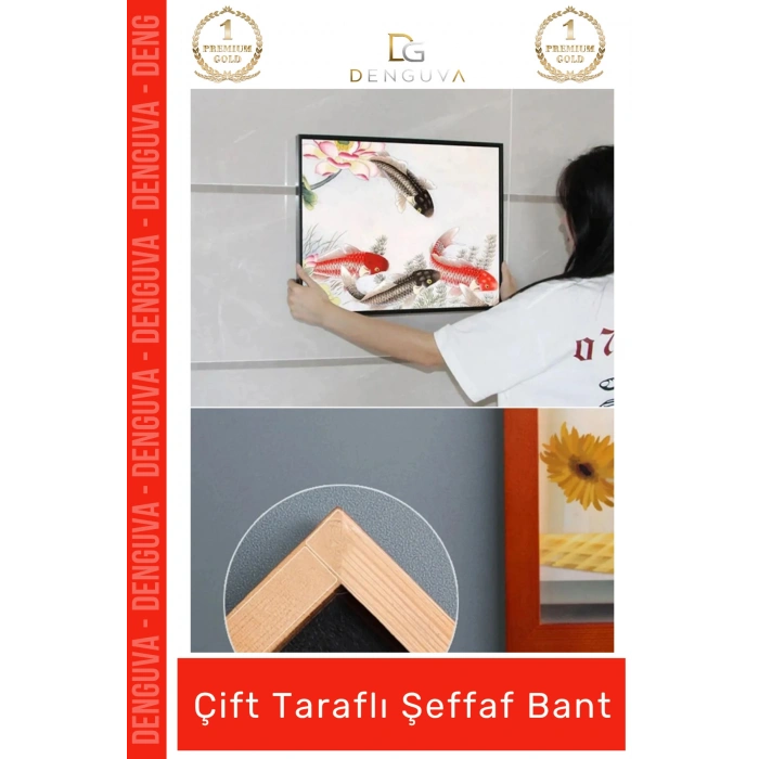 #ŞeffafBant Nano PU Jel Güçlü Yıkanabilir Tekrar Kullanılabilir Dayanıklı Yapışkan Çift Taraflı Şeffaf Bant