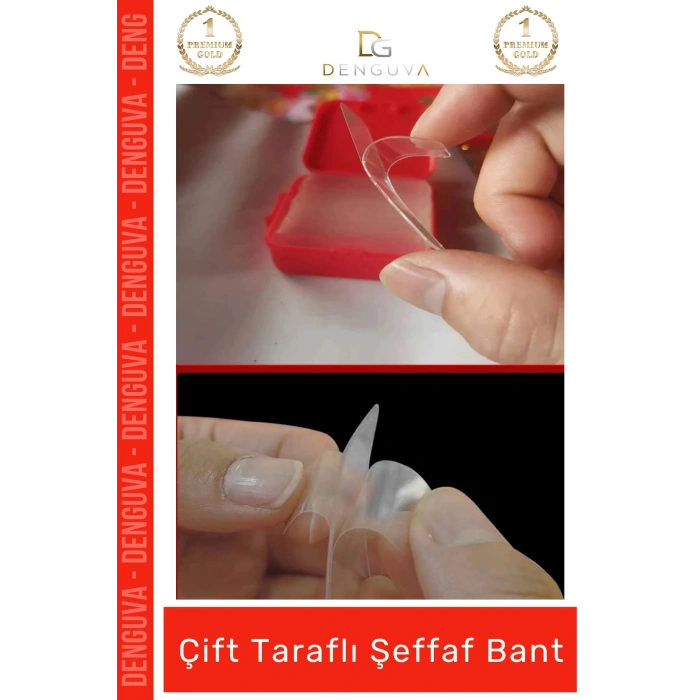 #ŞeffafBant Nano PU Jel Güçlü Yıkanabilir Tekrar Kullanılabilir Dayanıklı Yapışkan Çift Taraflı Şeffaf Bant