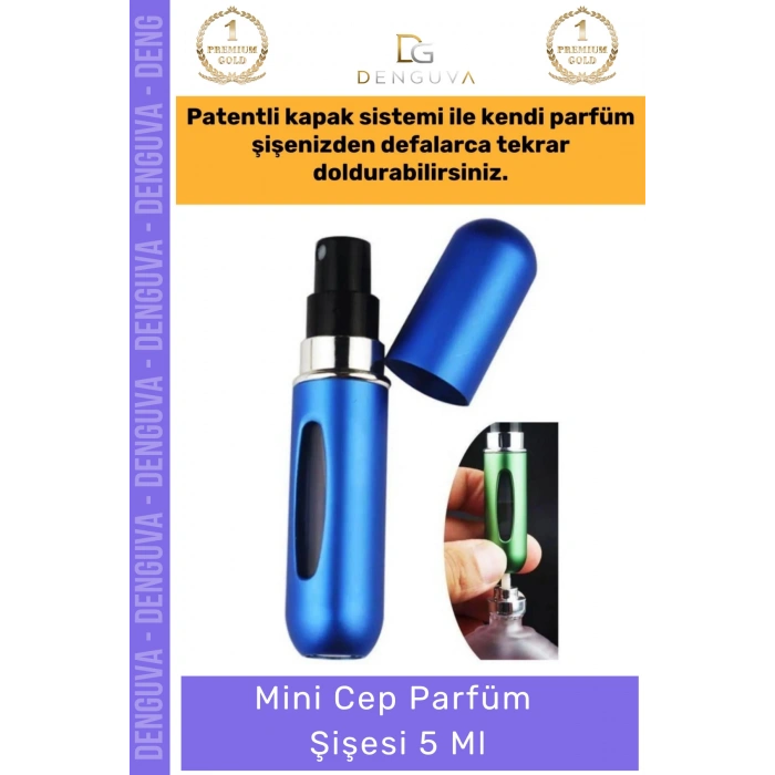 #CepParfümŞişesi Doldurulabilir Mini Taşınabilir Seyahat Tipi Çanta Boyu Patentli Cep Parfüm Şişesi 5 Ml