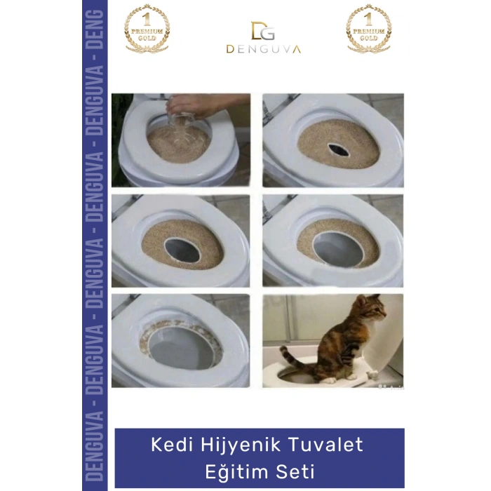 #KediKlozeti Özel Üretim Ekonomik Çevre Dostu Klozet Uyumlu Catnip Katkılı Kedi Hijyenik Tuvalet Eğitim Seti