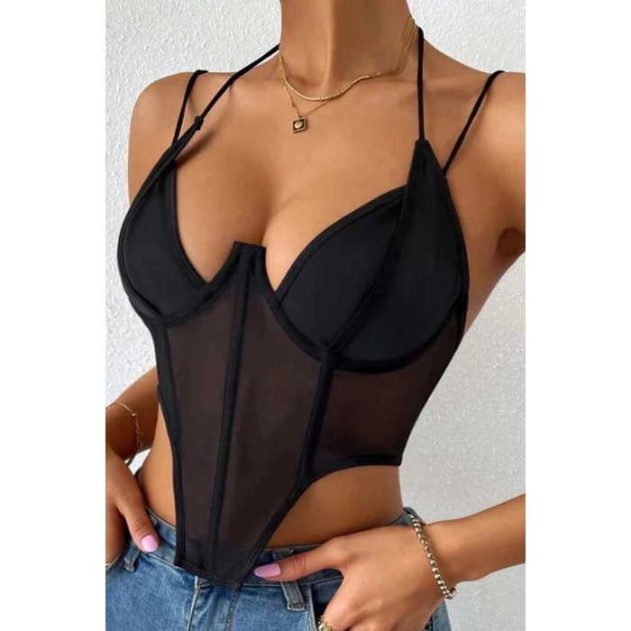 Özel Üretim Gece Seksi Günlük Zarif Şık Rahat Fantezi Balenli İnce Askılı Kadın Body