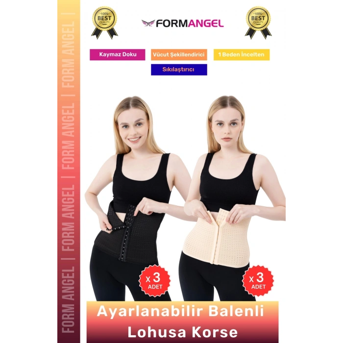 #Korse Yeni Doğum Sonrası Balenli Ayarlanabilir Lohusa Hamile Toparlayıcı Bel Korse 6lı Set