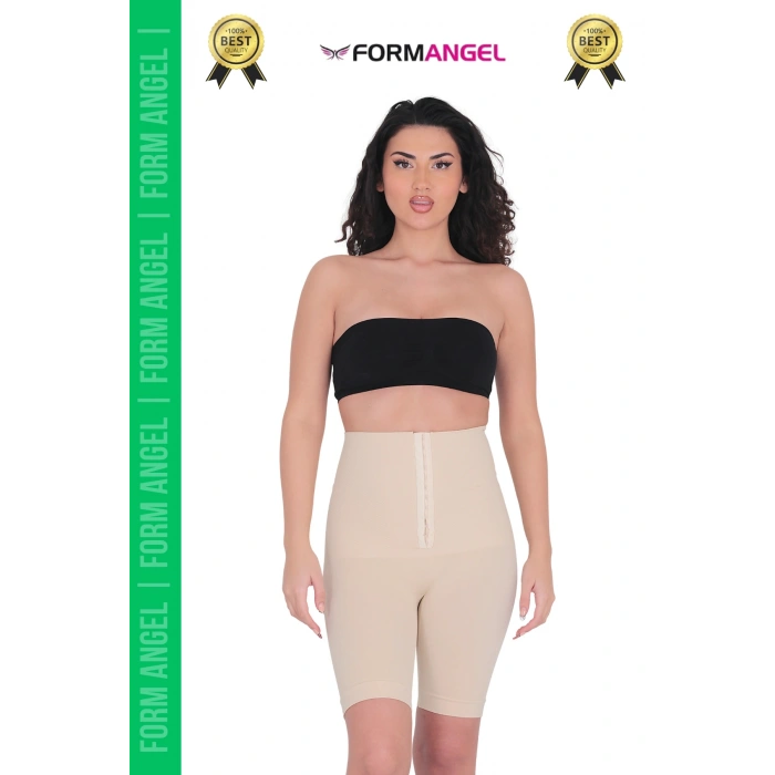 #Korse Yüksek Bel Karın Mide Toparlayıcı Popo Sıkılaştırıcı Paçalı Kadın Agraflı Korse - 1 Adet