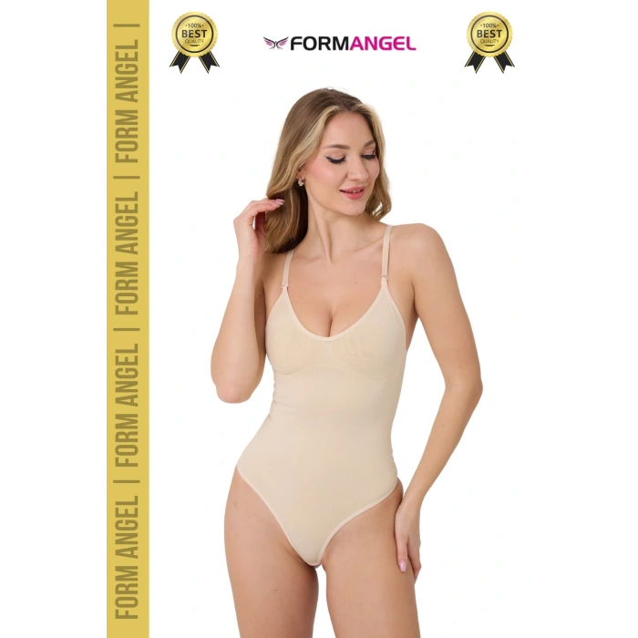 #Korse İz Bırakmayan Kaymaz Seamless Toparlayıcı Dikişsiz Kadın Çıtçıtlı String Body Korse - 3 Adet