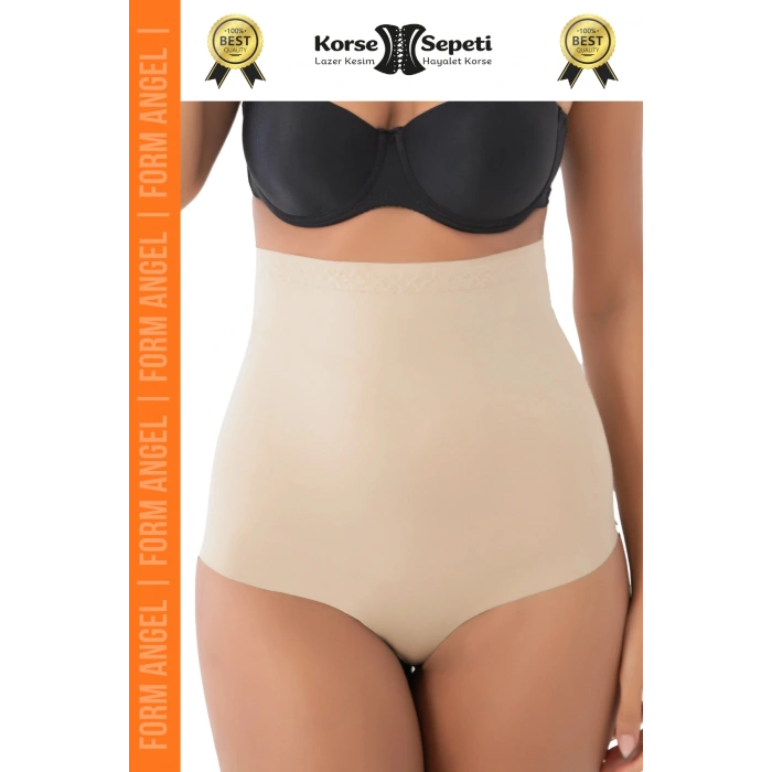 #Korse Toparlayıcı Kaymaz 2 Beden Küçülten Kadın Lazer Kesim Yüksek Bel Slip Korse - 2 Adet