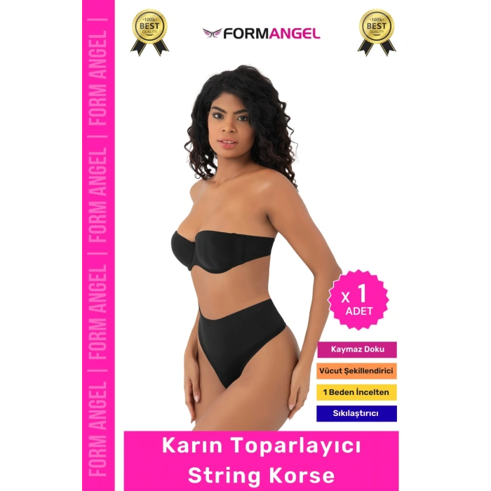 #Korse İz Yapmaz Kaymayan Seamless Alt Karın Göbek Toparlayıcı String Külot Kadın Korse - 1 Adet