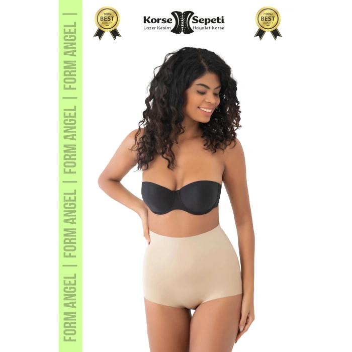 #Korse İz Yapmayan 2 Beden Küçülten Kaymaz Toparlayıcı Lazer Kesim Slip Korse 2li Set