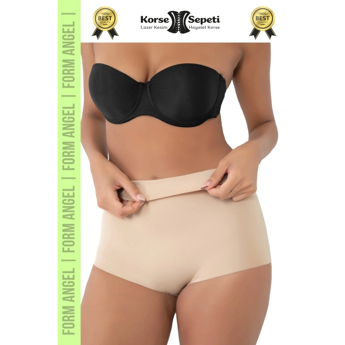 #Korse İz Yapmayan 2 Beden Küçülten Kaymaz Toparlayıcı Lazer Kesim Slip Korse 4lü Set