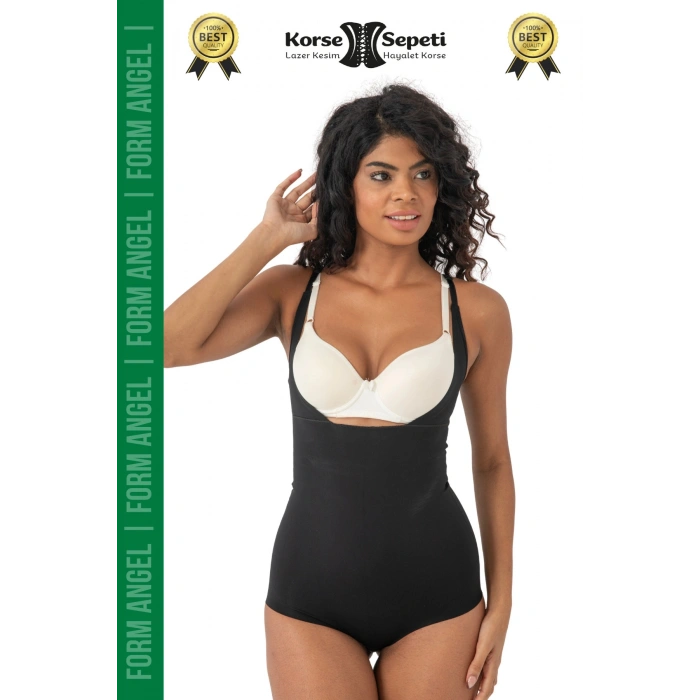 #Korse Kayma Önleyen 2 Beden Küçülten İz Yapmayan Lazer Kesim Göğüs Destekli Body Korse 4lü Set