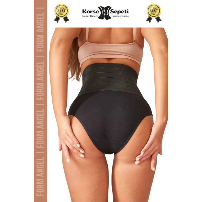 #Korse Vücut Şekillendirici Karın Bel Toparlayıcı Lazer Kesim Yüksek Bel Slip Korse 4lü Set
