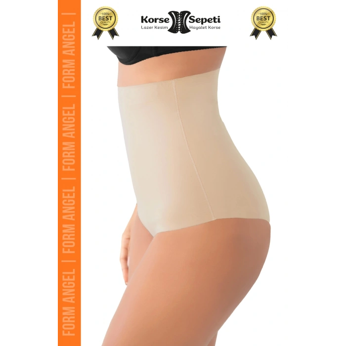 #Korse Toparlayıcı Kaymaz 2 Beden Küçülten Kadın Lazer Kesim Yüksek Bel Slip Korse - 1 Adet
