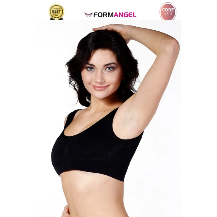 #Büstiyer Dikişsiz Seamless Kadın Esnek Yumuşak Kumaş Kalın Askılı Pedli Spor Büstiyer - 1 Adet