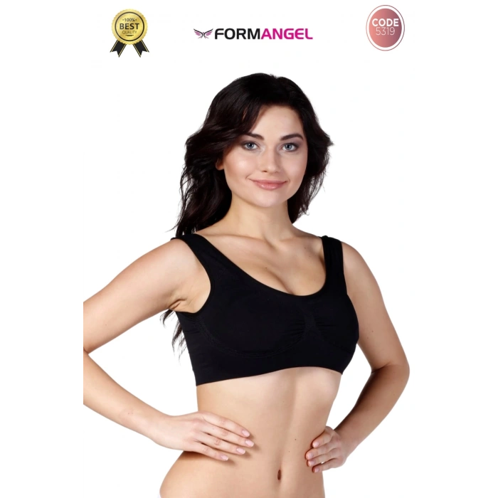 #Büstiyer Dikişsiz Seamless Kadın Esnek Yumuşak Kumaş Kalın Askılı Pedli Spor Büstiyer - 1 Adet