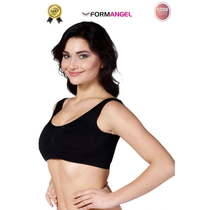 #Büstiyer Dikişsiz Seamless Kadın Esnek Yumuşak Kumaş Kalın Askılı Pedli Spor Büstiyer - 1 Adet