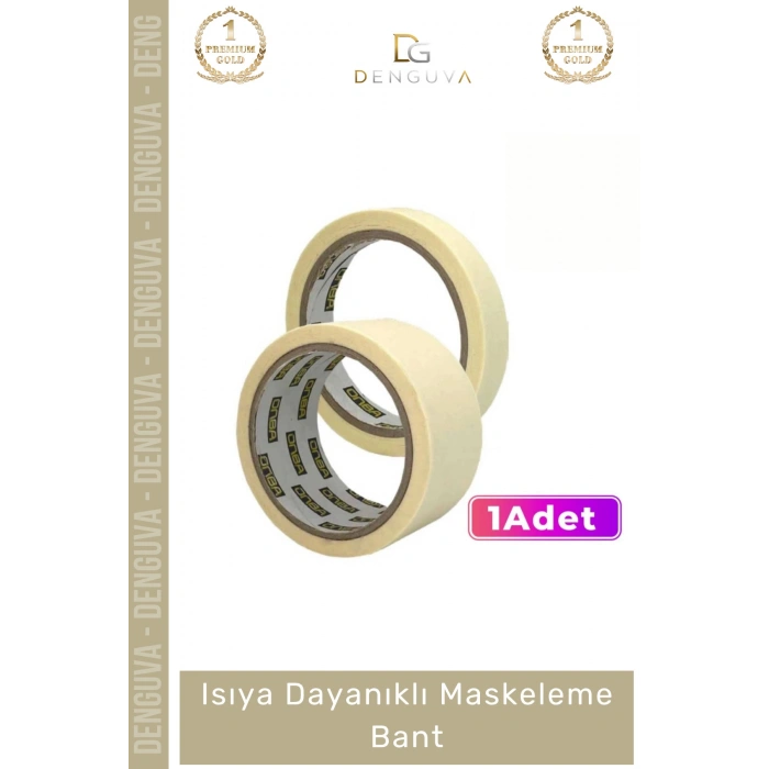 #KapıPencereBantı Hotmelt Isıya Dayanıklı Krep Kağıt Endüstriyel Maskeleme Güçlü Boya Badana Bandı - 1 Adet