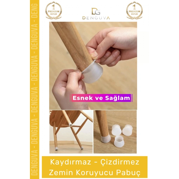 #ZeminKoruyucuSilikon Silikon Mobilya Zemin Çizilme Önleyici Gürültü Kesici Kapak Pabuç Ayak Kılıf - 12 - Adet