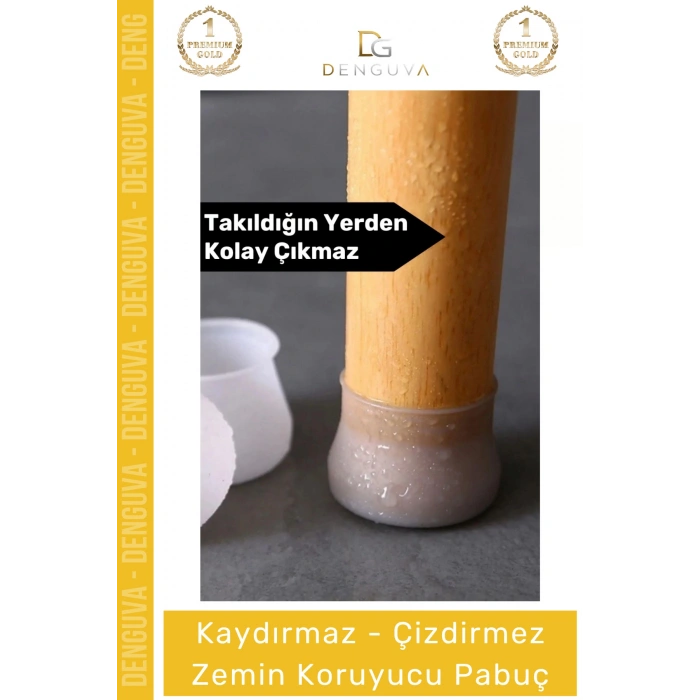 #ZeminKoruyucuSilikon Silikon Mobilya Zemin Çizilme Önleyici Gürültü Kesici Kapak Pabuç Ayak Kılıf - 12 - Adet