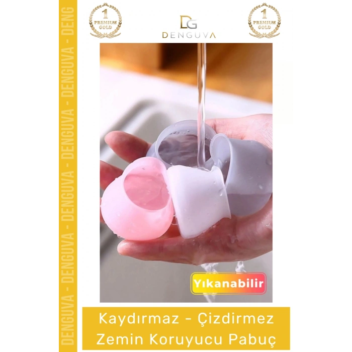 #ZeminKoruyucuSilikon Silikon Mobilya Zemin Çizilme Önleyici Gürültü Kesici Kapak Pabuç Ayak Kılıf - 12 - Adet