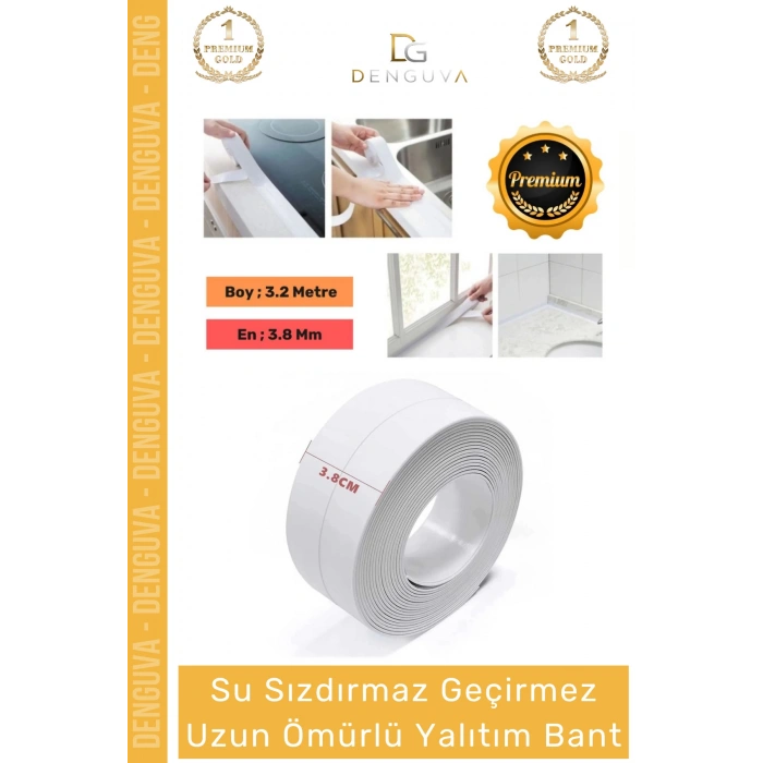#İzolasyonBant Su Sızdırmaz Lavabo Küvet Kenar Bandı Mutfak Banyo Yapışkanlı Önleyici 32m İzolasyon Bant