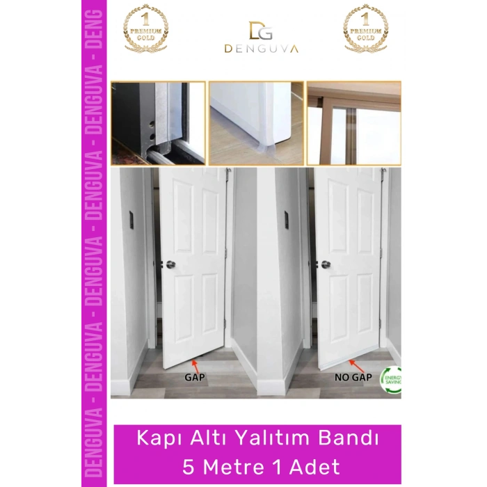 #YalıtımBandı Polimer Silikon Kapı Altı Rüzgar Toz Isı Yalıtımı Yalıtım Şeffaf Şerit Bant 5mt - 1 Adet