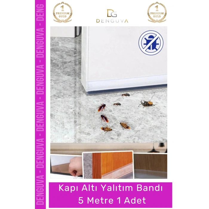 #YalıtımBandı Polimer Silikon Kapı Altı Rüzgar Toz Isı Yalıtımı Yalıtım Şeffaf Şerit Bant 5mt - 1 Adet