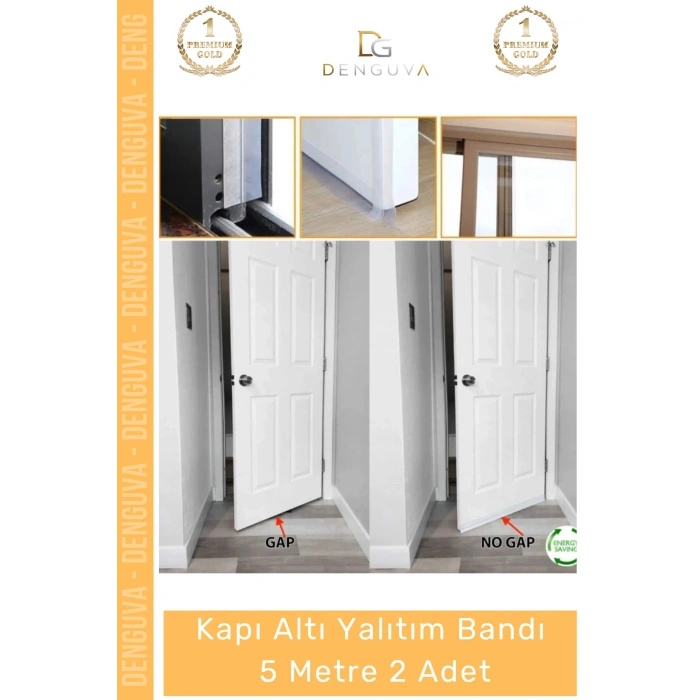 #YalıtımBandı Polimer Silikon Kapı Altı Rüzgar Toz Isı Yalıtımı Yalıtım Şeffaf Şerit Bant 5mt - 2 Adet