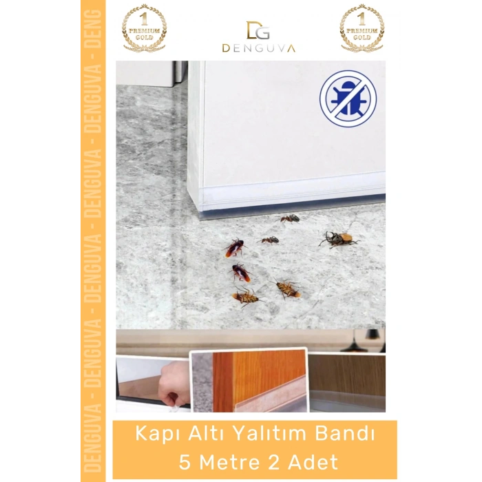 #YalıtımBandı Polimer Silikon Kapı Altı Rüzgar Toz Isı Yalıtımı Yalıtım Şeffaf Şerit Bant 5mt - 2 Adet