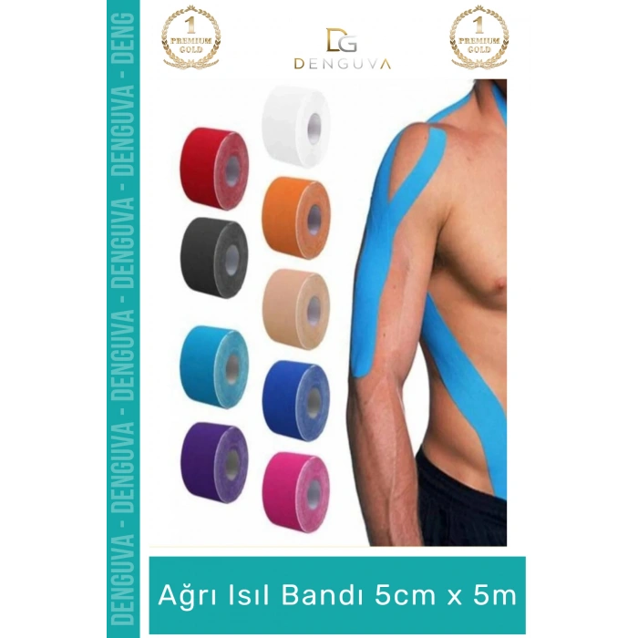 #AğrıBandı Kore Ginsengli Glukozamin Gümüş İyonu Saponin Omuz Karın Kalça Ağrı IsıI Bandı 5cm x 5m
