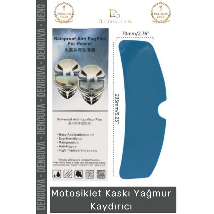 #MotosikletKaskı Motosiklet Kaskı Şeffaf Su İtici Anti Sis Koruyucu Film Buhar Önleyici Yağmur Kaydırıcı