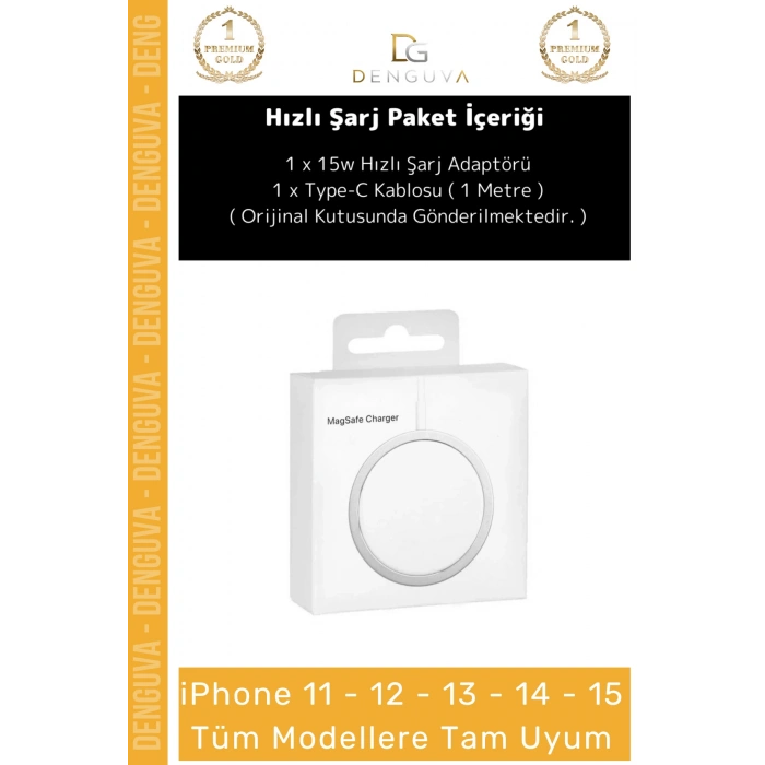 #ŞarjAleti 15W Hızlı Magsafe iPhone 12 13 14 15 Manyetik Masaüstü Uyumlu Wireless Charger Adaptörü