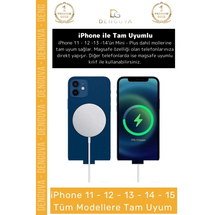 #ŞarjAleti 15W Hızlı Magsafe iPhone 12 13 14 15 Manyetik Masaüstü Uyumlu Wireless Charger Adaptörü