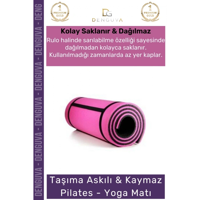 #MeditasyonMinderi Taşıma Askılı Dayanıklı Uzun Ömürlü Konfor Kamp Pilates Yoga Meditasyon Minderi 16mm Mat