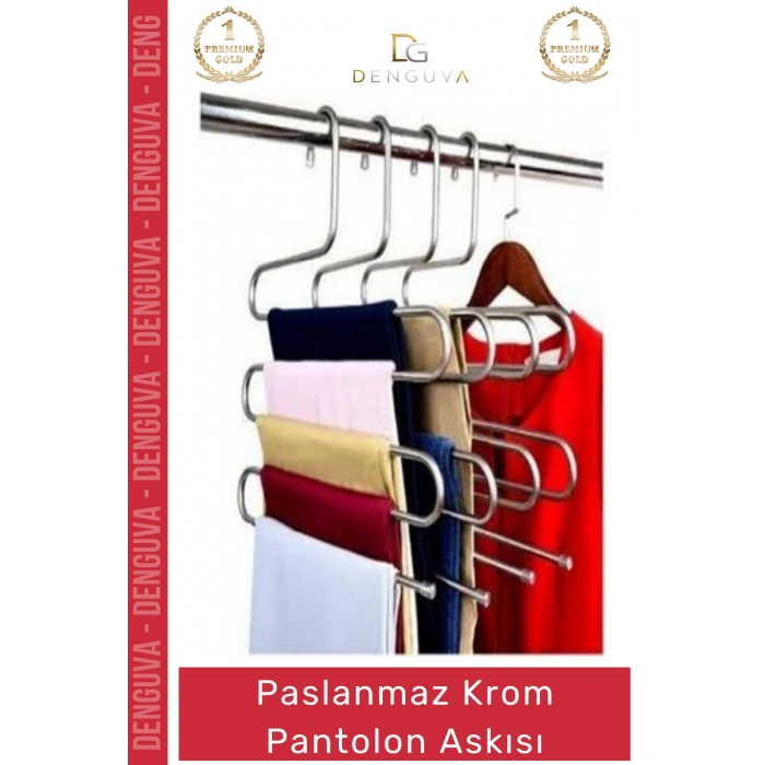 #PantolonAskısı Şık Metal Yer Tasarrufu Sağlayan Lüks Kaliteli Dolap Paslanmaz Krom Pantolon Askısı