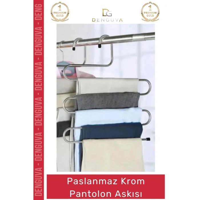 #PantolonAskısı Şık Metal Yer Tasarrufu Sağlayan Lüks Kaliteli Dolap Paslanmaz Krom Pantolon Askısı